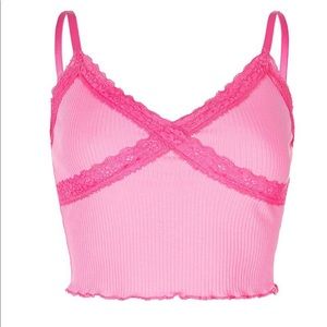 YESSTYLE: Pink Cropped Tank Top